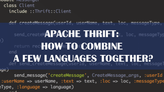 Apache Thrift: How to combine a few languages together?