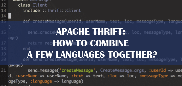 Apache Thrift: How to combine a few languages together?