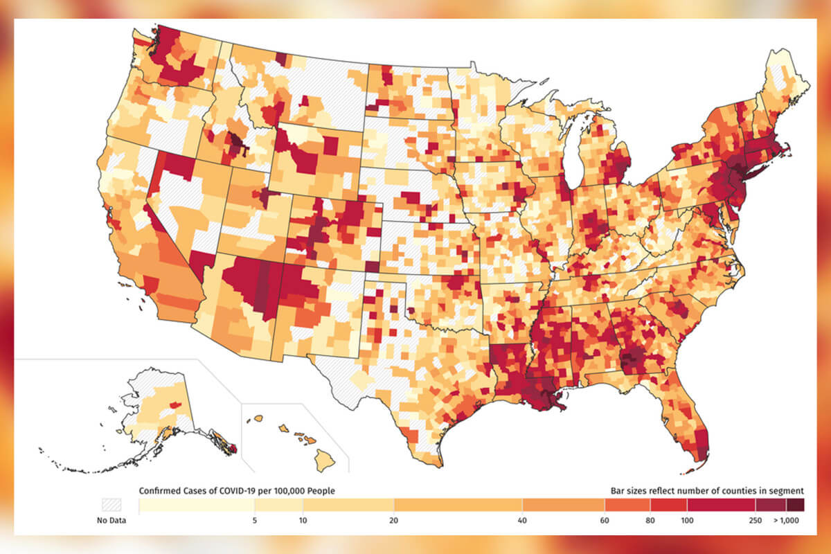 post pandemic business ideas - interactive coronavirus outbreak map for journalists