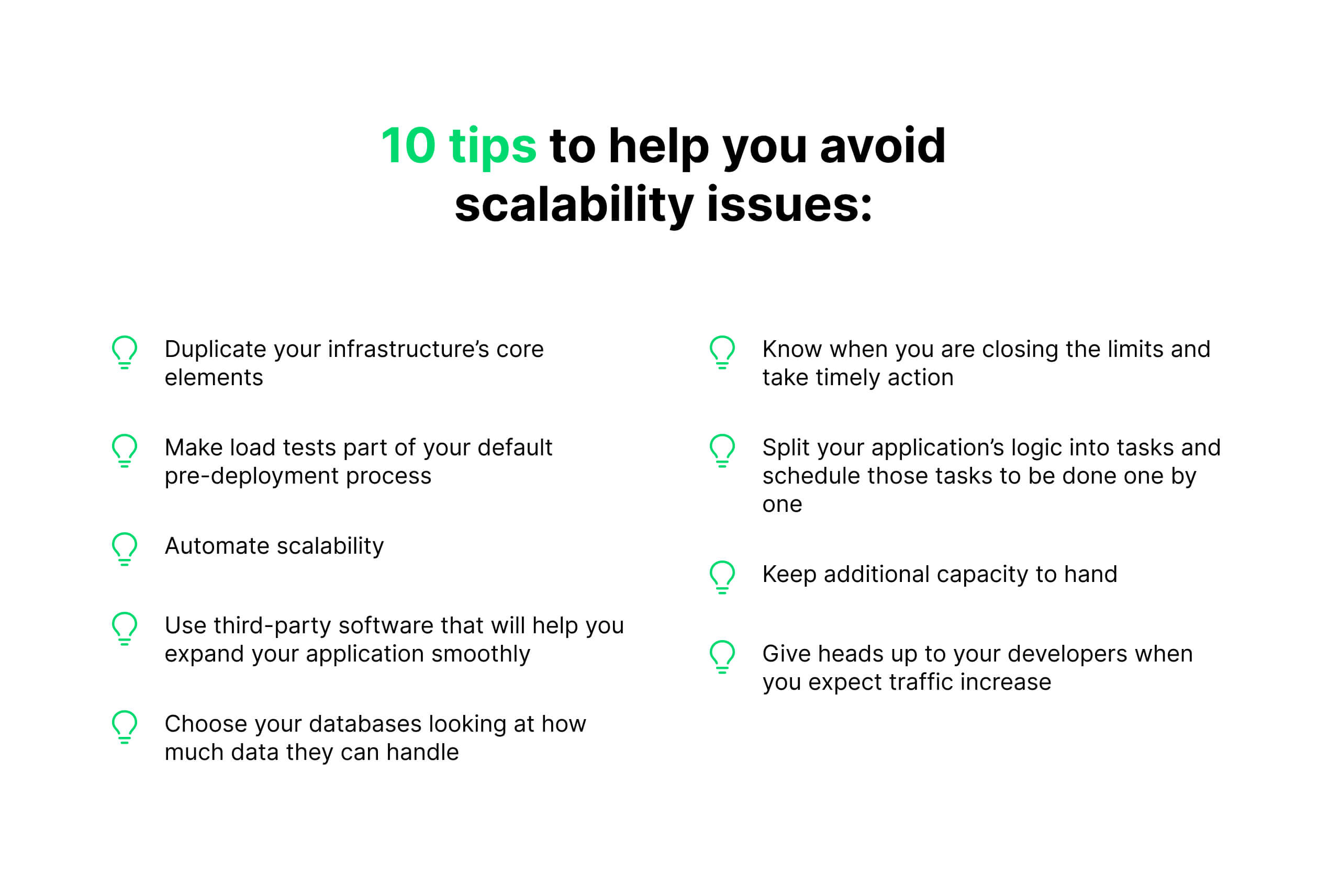 10 tips to avoid scalability issues