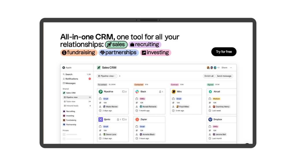 Folk, all-in-one AI-based CRM