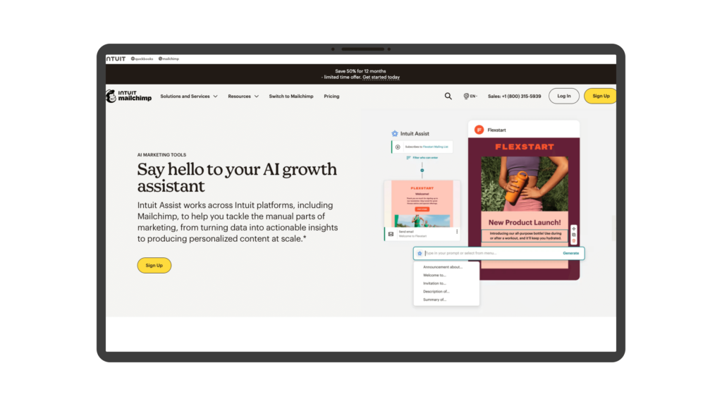 Mailchimp Intuit Assist